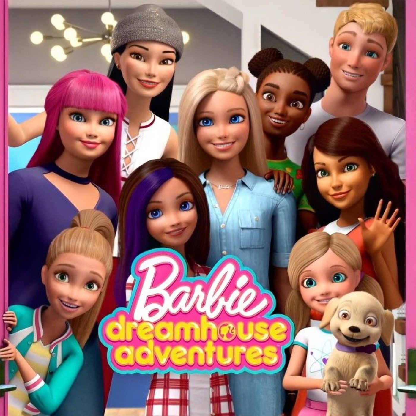 Barbie dreamhouse styled scene