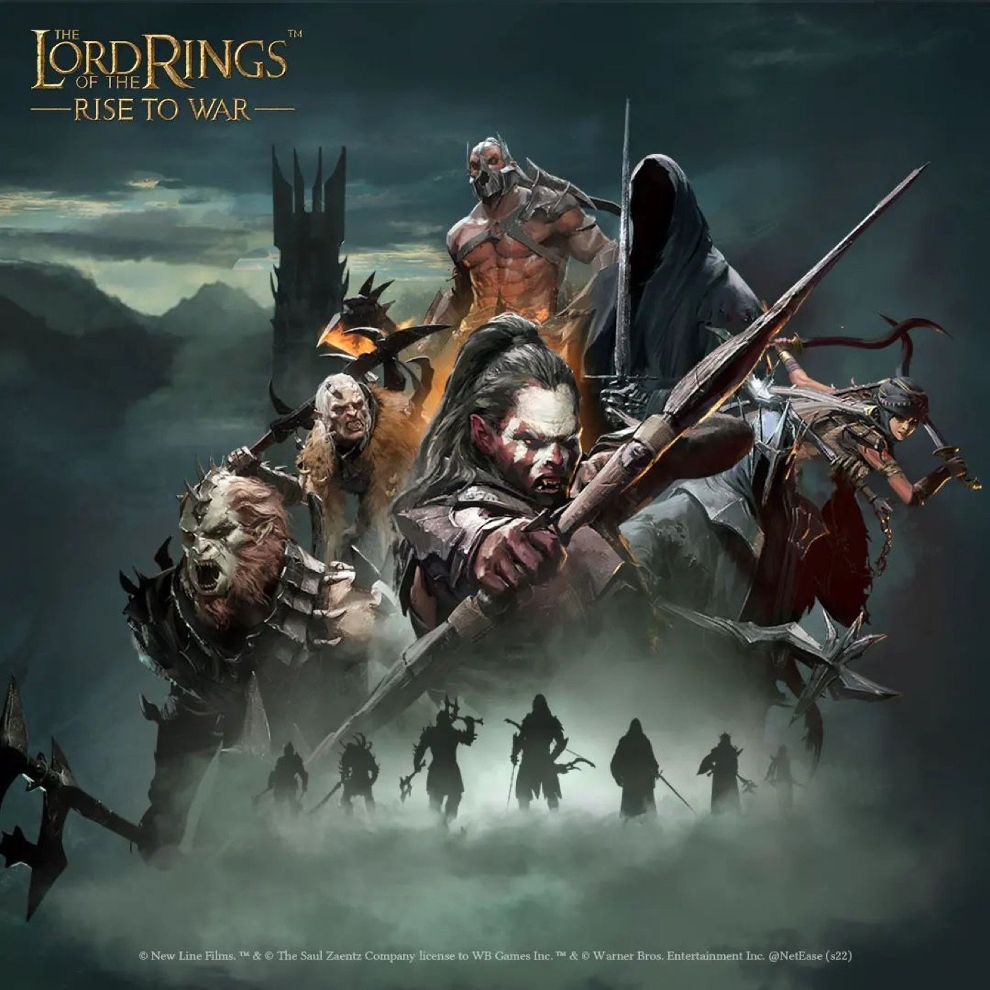 Fantasy battle scene styled after The Lord of the Rings